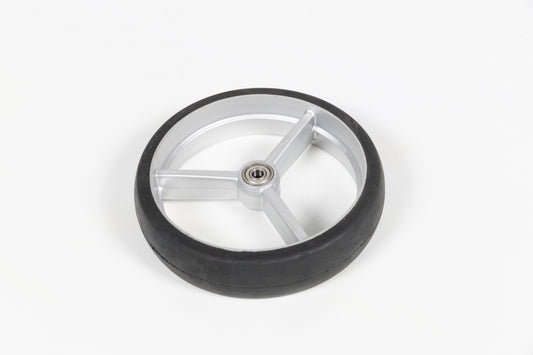 Roue petite complète (rayons fins droits, acier inoxydable <tc>look</tc>, dernière version)